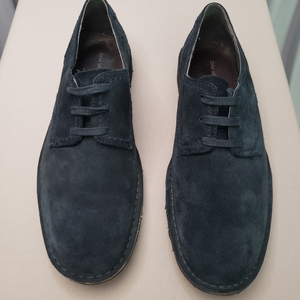 John varvatos blue suede oxfords
